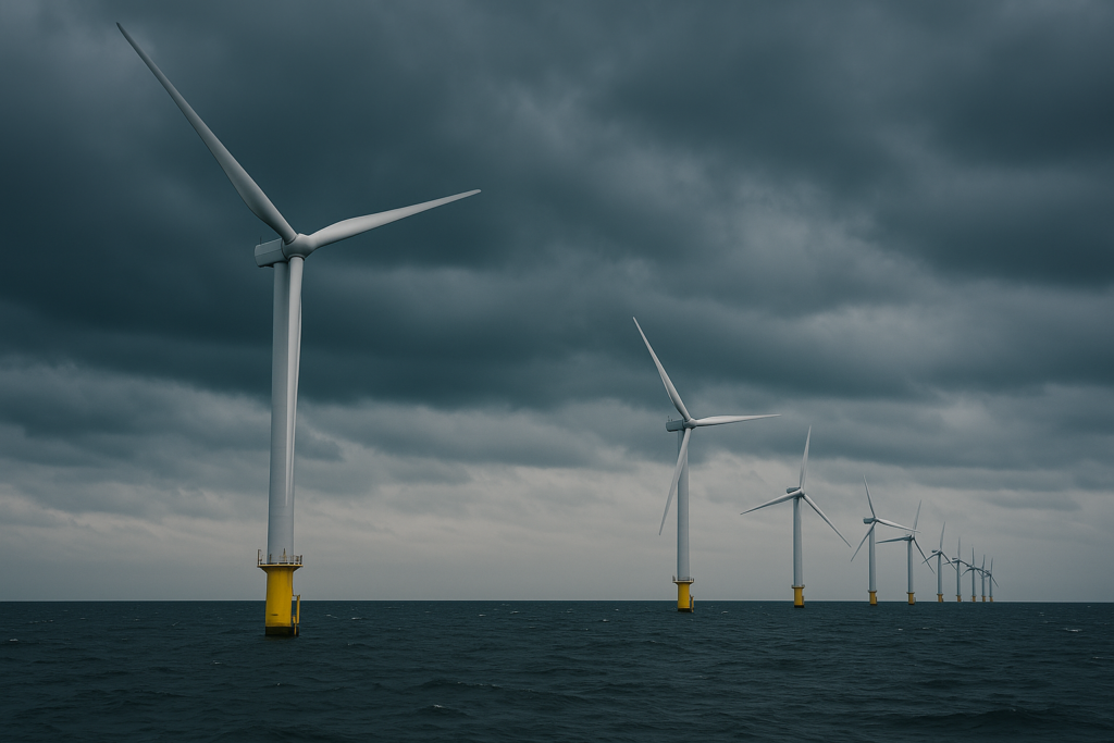 Offshore wind farm in extreme weather conditions